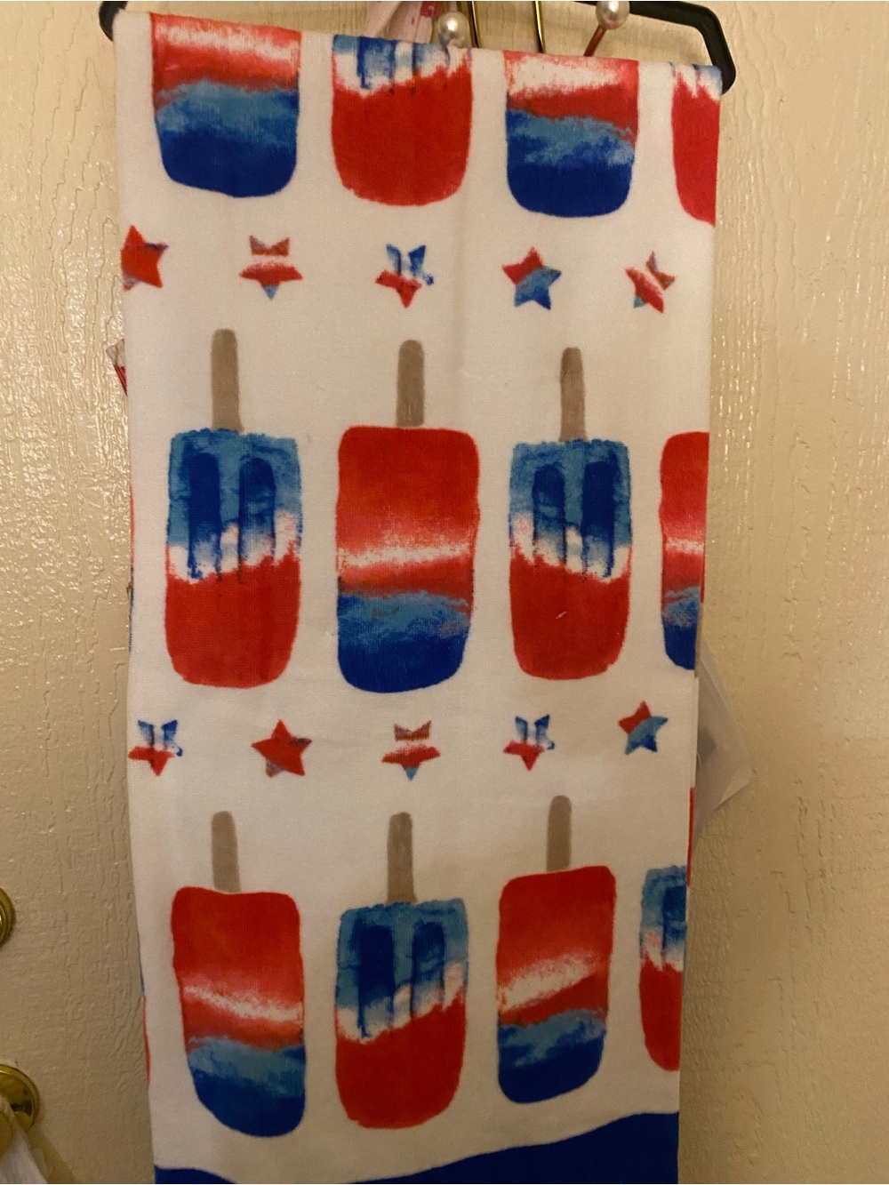 Red & Blue Popsicle Beach Towel
